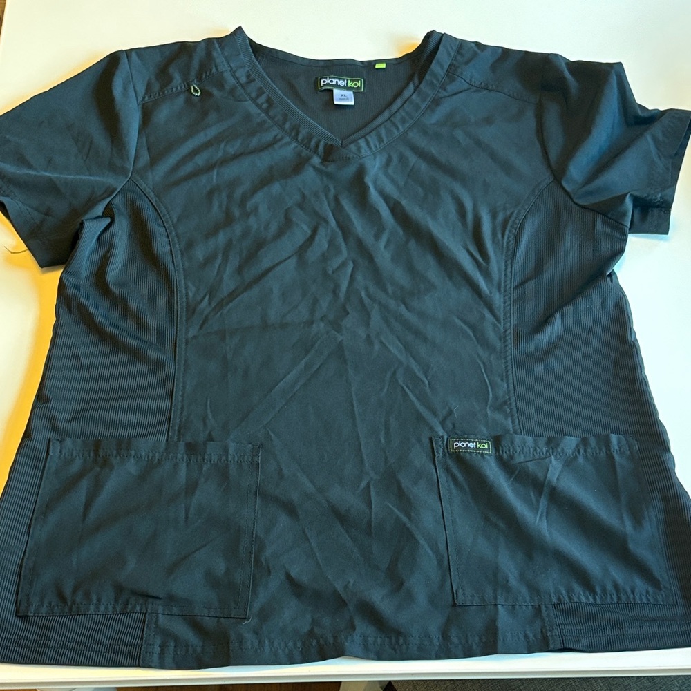 Koi Black Scrub Top